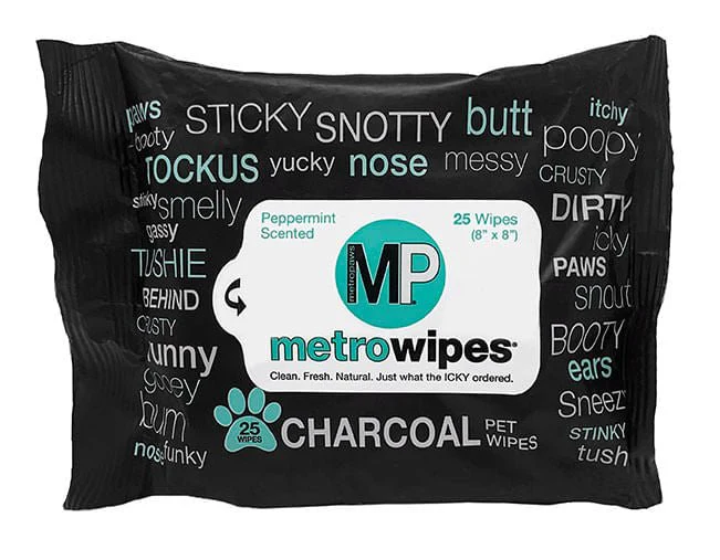 Metro Wipes Charcoal Peppermint Pet Wipes - Image 2