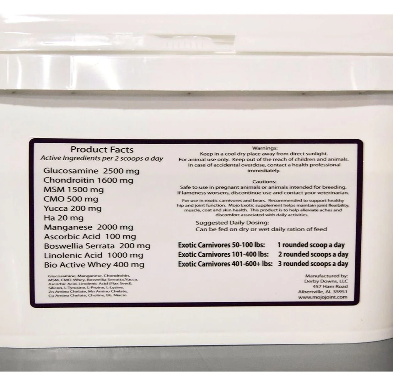Mojo Exotic Animal Joint Supplement, 12 lb - Image 2