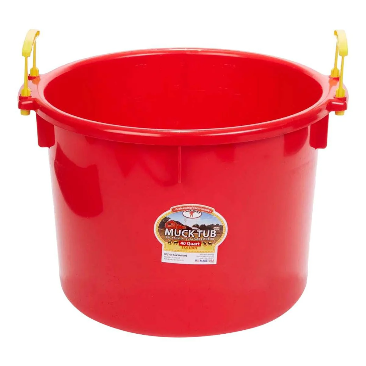 Little Giant Muck Tub – 40 & 70 Quart Heavy Duty Muck Bucket with Plastic Handles - Image 7