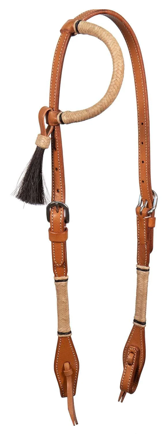 Buffalo Leather Natural Rawhide One Ear Headstall - Image 2