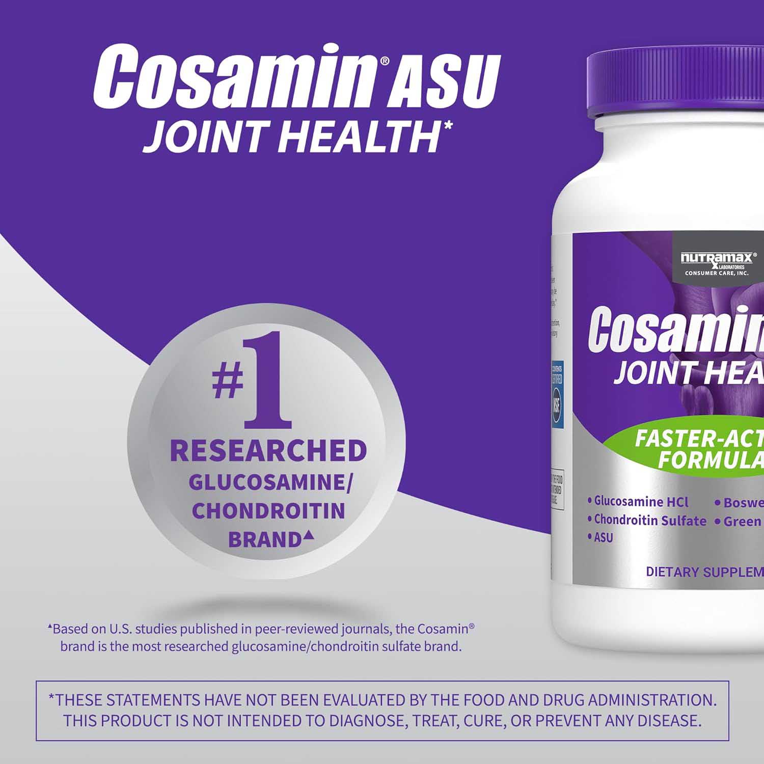 Nutramax Cosamin ASU Joint Health Supplement with Glucosamine, Chondroitin & ASU for Men’s & Women's Joint Health - Image 7