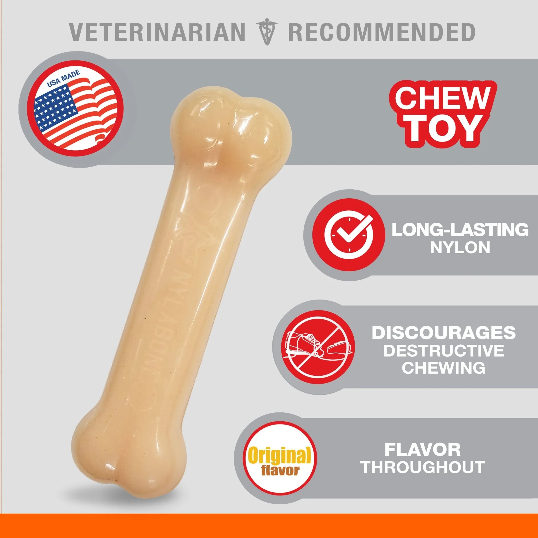 Nylabone Original Bone Dura Chew Power Chew Dog Toy - Image 4