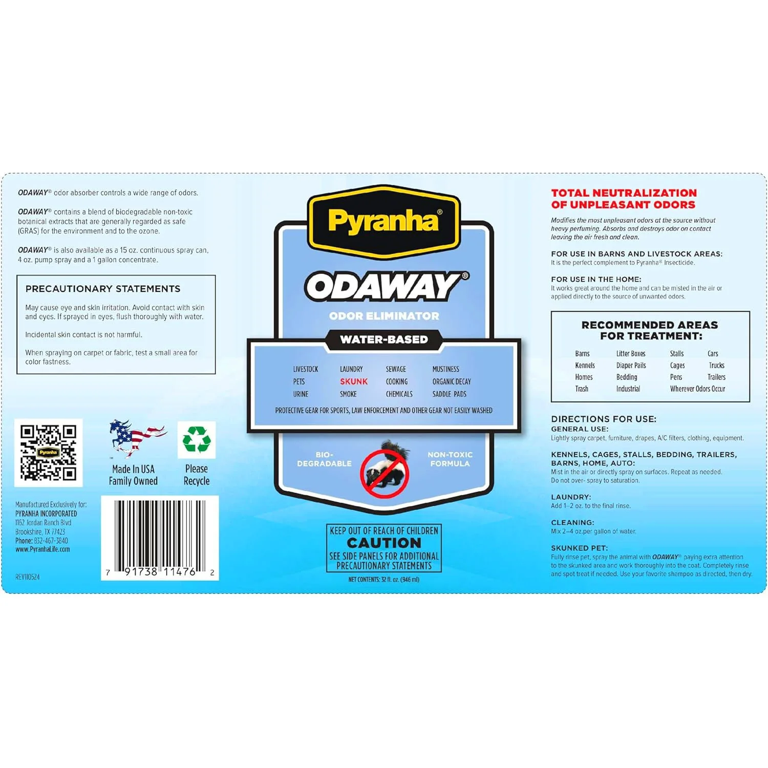 Pyranha Odaway Odor Absorber Spray - Image 3