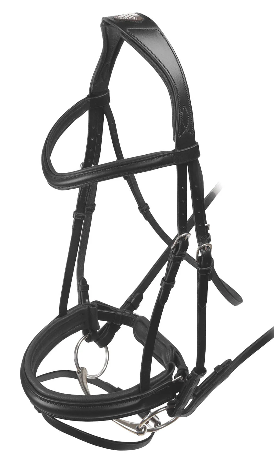 Velociti Padded Crank Dressage Bridle, Black - Image 3