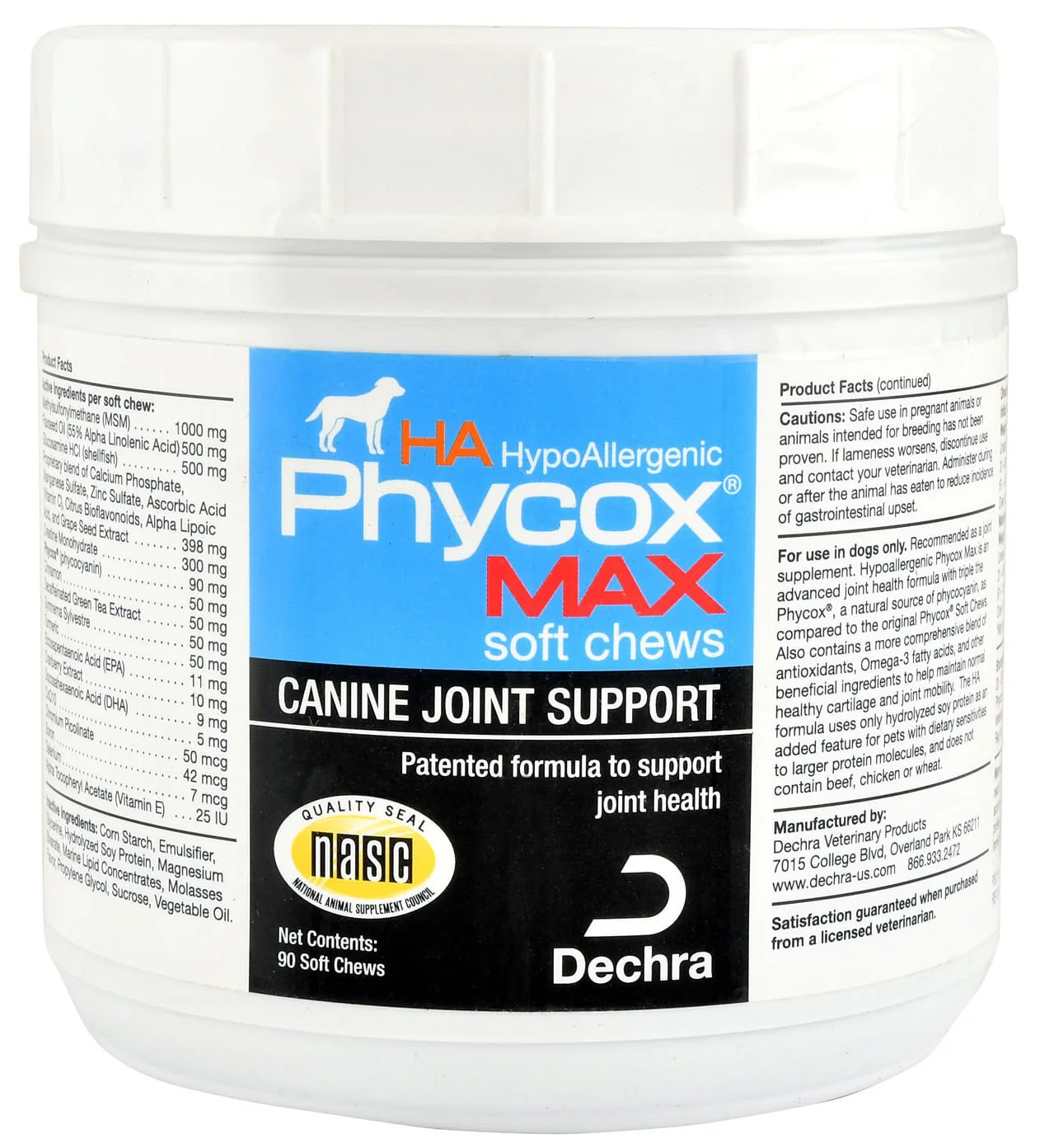Phycox MAX HA (Hypo-Allergenic) Canine Joint Support Soft Chews