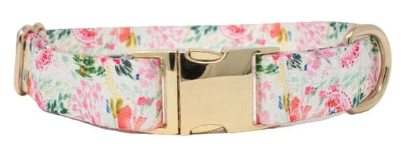 Pink Papyrus Designer Synthetic Fabric Adjustable Dog Collars - Image 15