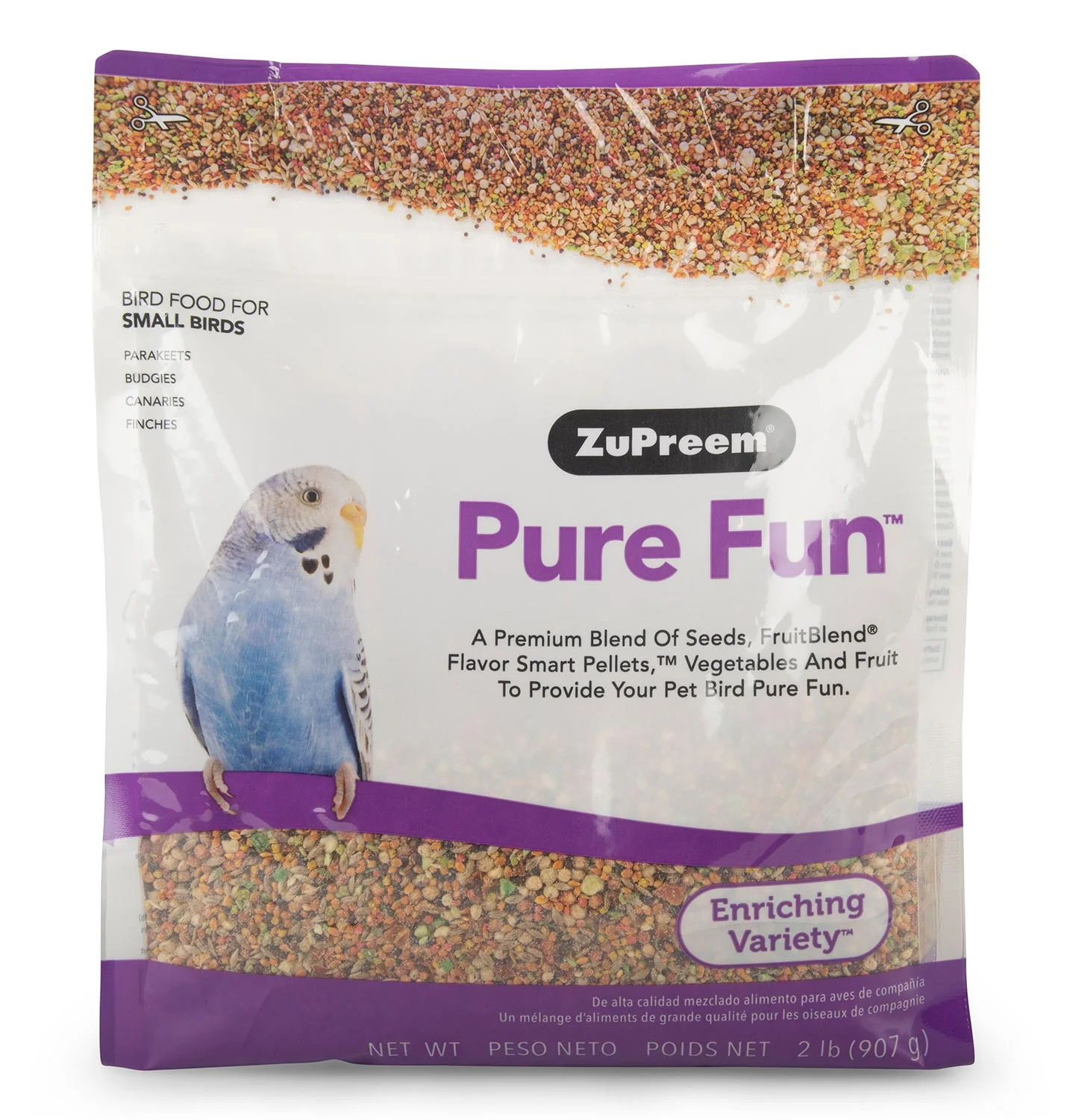 ZuPreem Pure Fun Premium Bird Food with FruitBlend Pellets, 2 lbs - Image 3