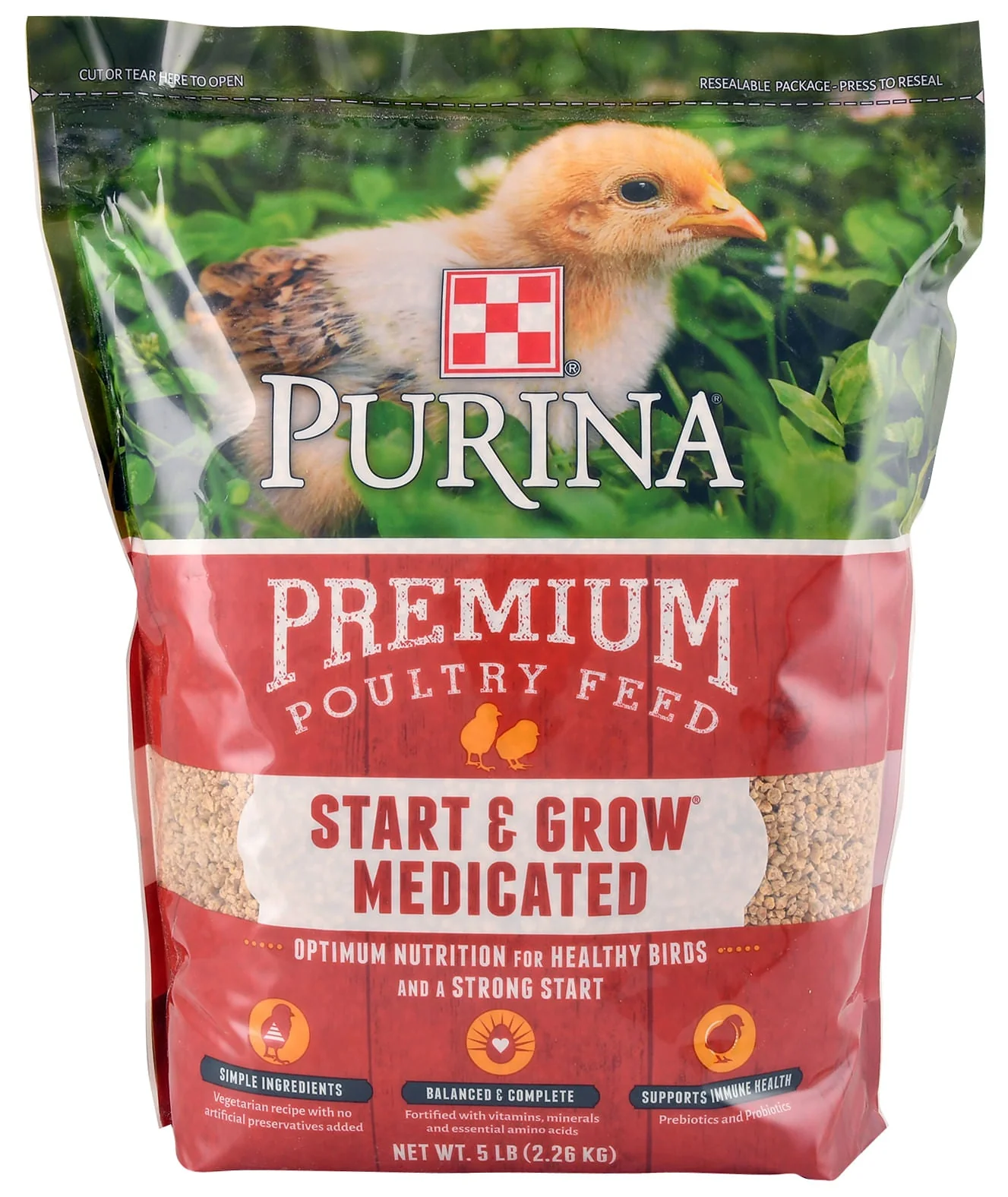 Purina Start & Grow AMP Medicated Poultry Feed Crumbles - Image 3