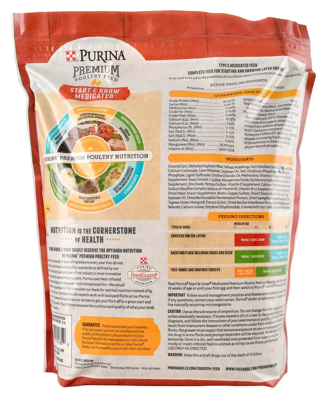 Purina Start & Grow AMP Medicated Poultry Feed Crumbles - Image 4