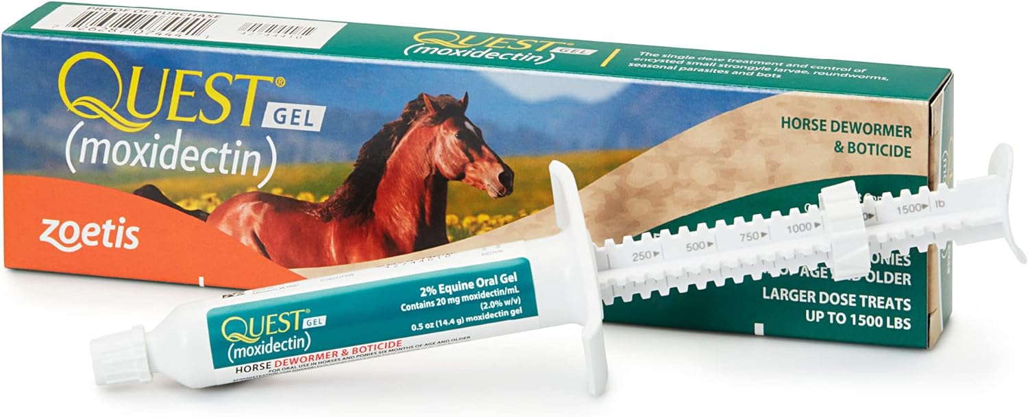 Quest Gel Horse Dewormer - 2% Moxidectin, Broad-Spectrum Parasite Control - Image 2