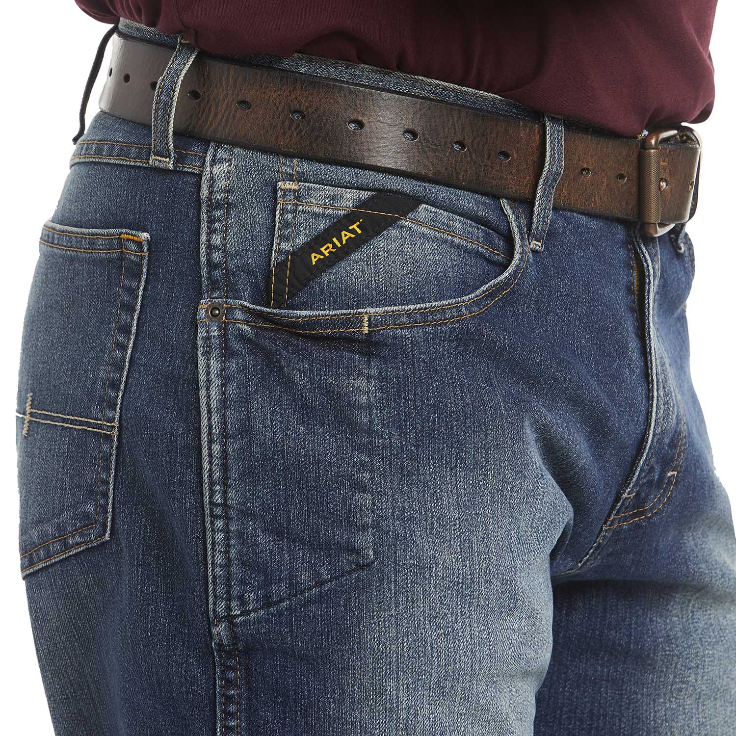 Ariat Men's Rebar M3 Loose DuraStretch Basic Stackable Straight Leg Jean - Image 3