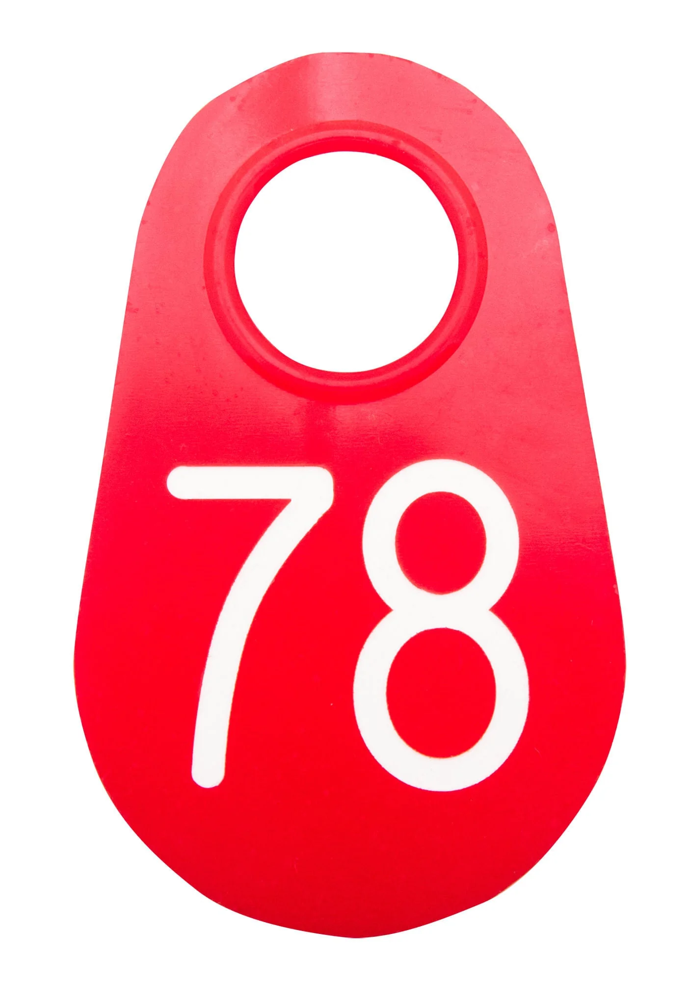Bock's Red Nylon Numbered Identification Tags, 1-100, Single Tag - Image 3