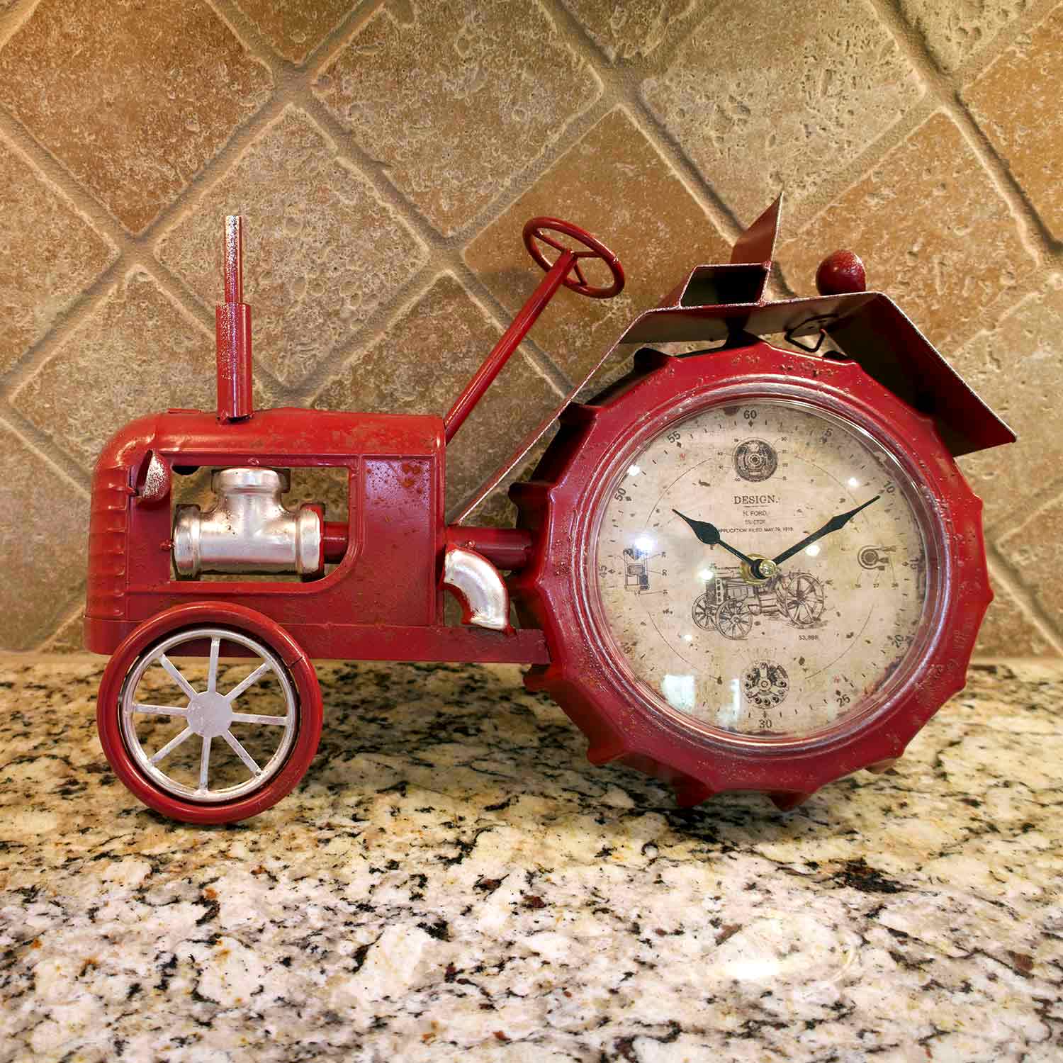 Red Tractor Wall Clock - Image 2