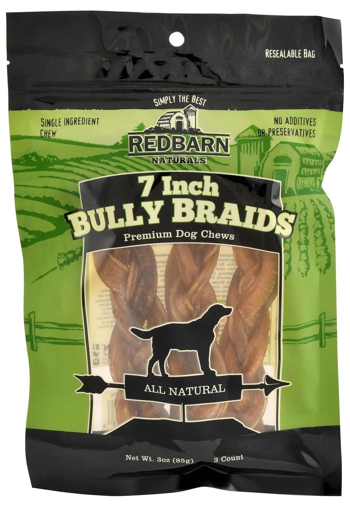 Redbarn Braided Beef Bully Sticks, All-Natural Long Lasting Dog Chews - Image 2