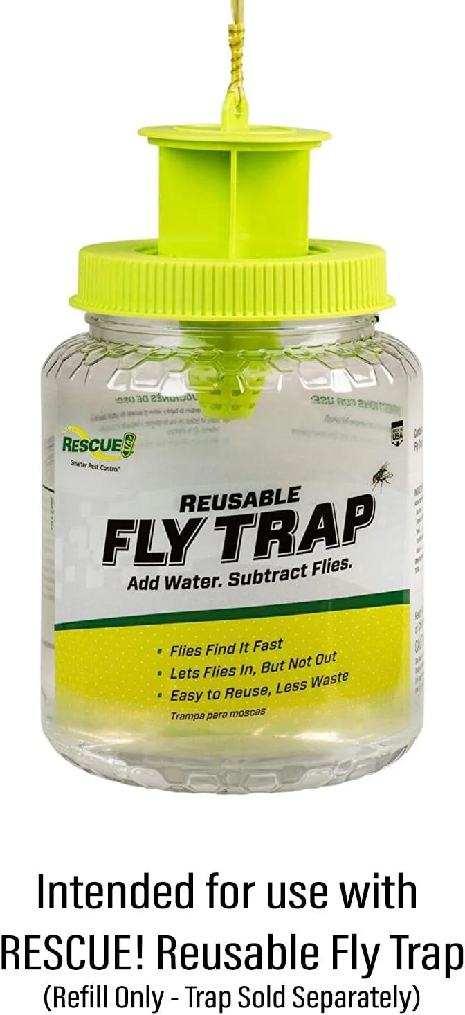 RESCUE! Outdoor Fly Trap & Refills – Reusable, Non-Toxic Fly Catcher for Outdoor Pest Control - Image 11