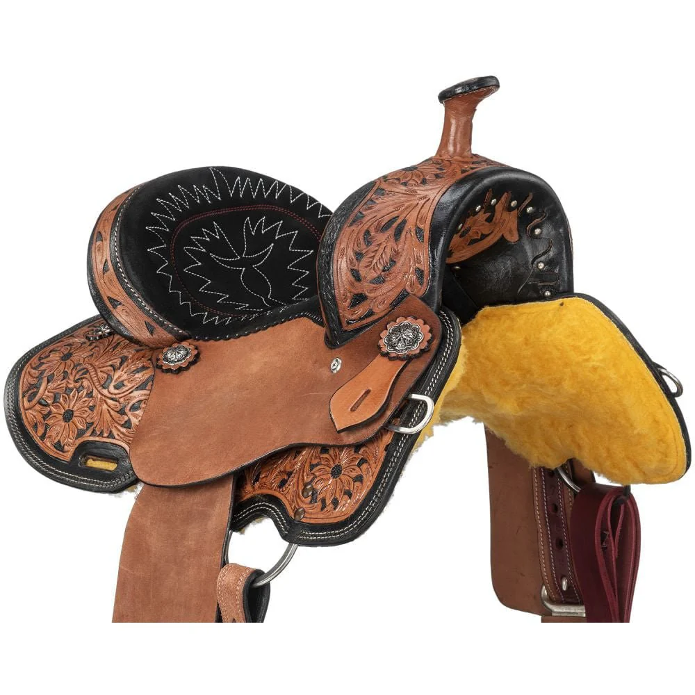 Royal King Two Tone Youth Hawley Barrel Saddle Package - Image 3