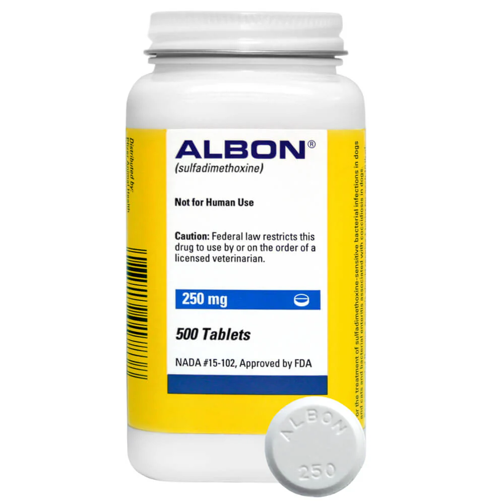 Rx Albon (sulfadimethoxine) Tablets for Dogs & Cats - Image 4