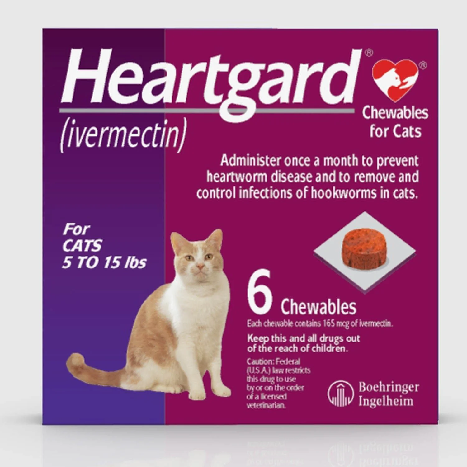 Rx Heartgard Chewable Tablets for Cats, 5-15 lb - Image 2