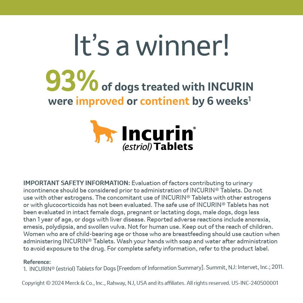 Rx Incurin (estriol) 1 mg Tablets for Dogs - Image 3