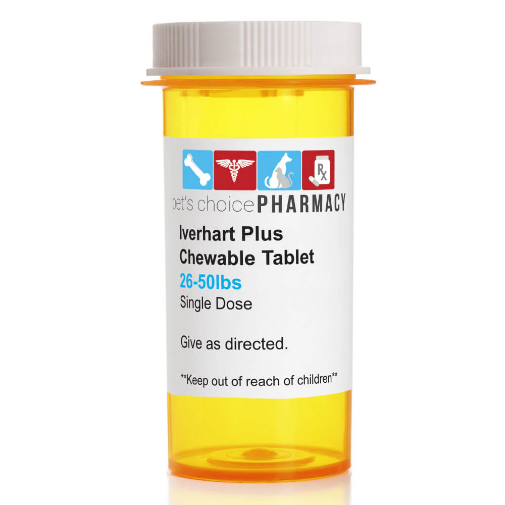 Rx Iverhart Plus (Ivermectin & Pyrantel Pamoate) Monthly Heartworm Protection Flavored Chewable Tabs for Dogs - Image 5