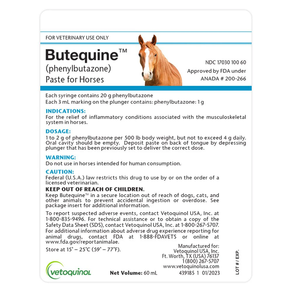 Rx Butequine (Phenylbutazone) Paste for Horses, 20 gm - Prescription Anti-Inflammatory Pain Relief - Image 6
