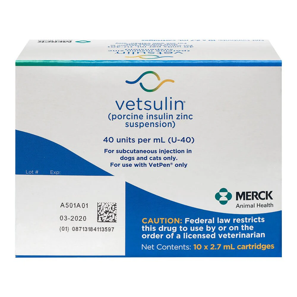 Rx Vetsulin (porcine insulin Zinc suspension) U-40 Cartridge for Vet Pen, 40u/ml 2.7ml, 10pk - Image 5