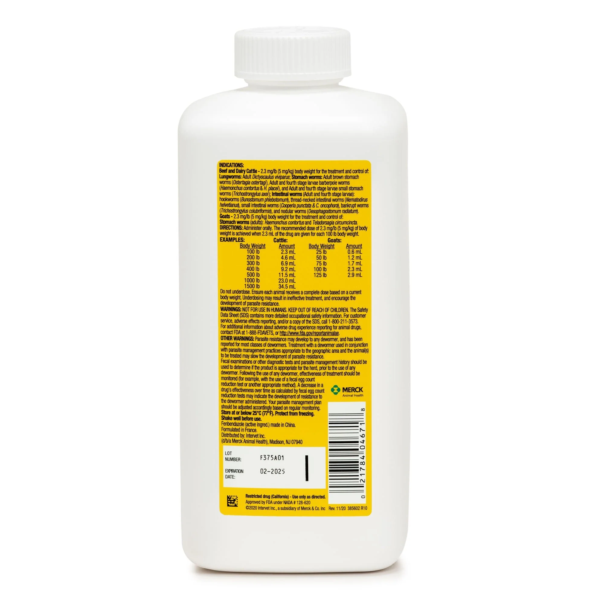 Safe-Guard 10% Suspension Cattle and Goat Dewormer - Image 2