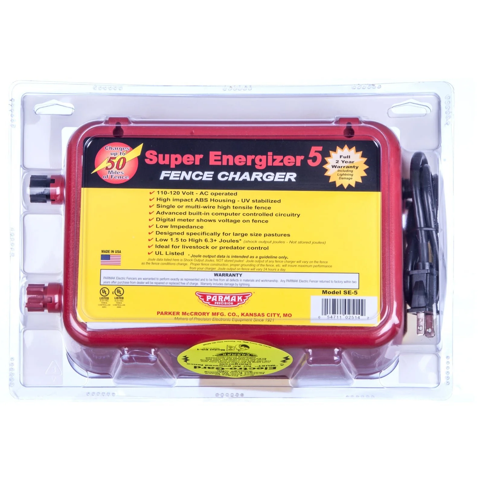 Parmak Super Energizer 5 (Model SE-5) Fence Charger - Image 3