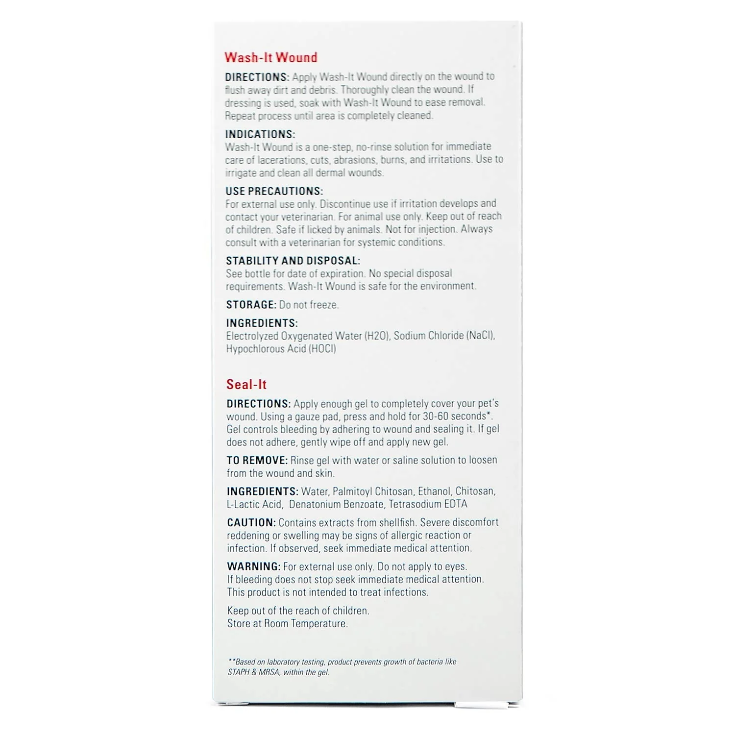 Wash It Pet Wound Wash and Seal It Pet Wound Gel Combination Pack - Image 5
