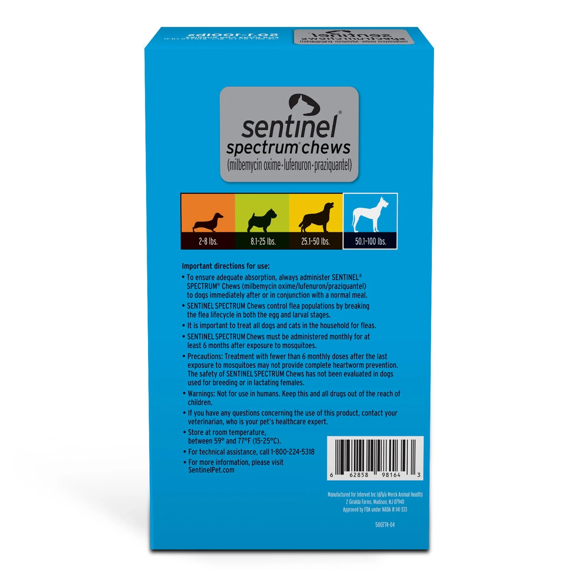 Rx Sentinel Spectrum Chews for Dogs, 6 Chews - Image 11