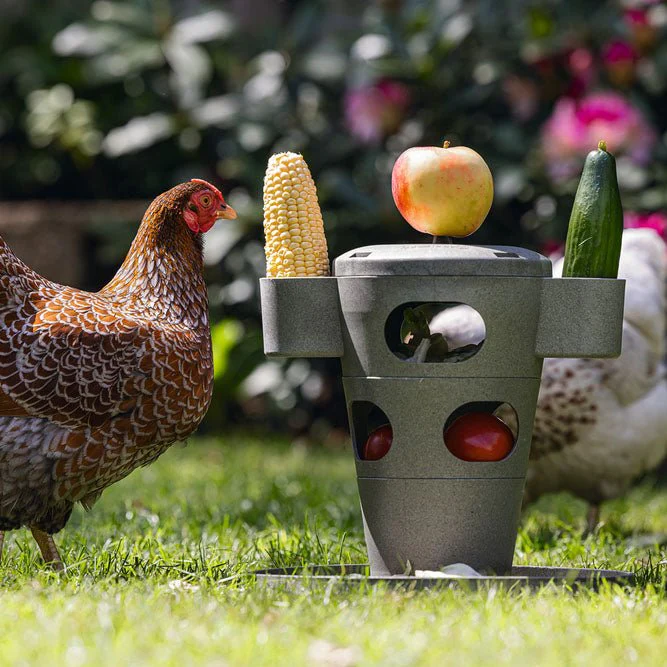 Snack / Feed Tower for Chickens – 100% Recycled, Eco-Friendly Feeder - Image 3