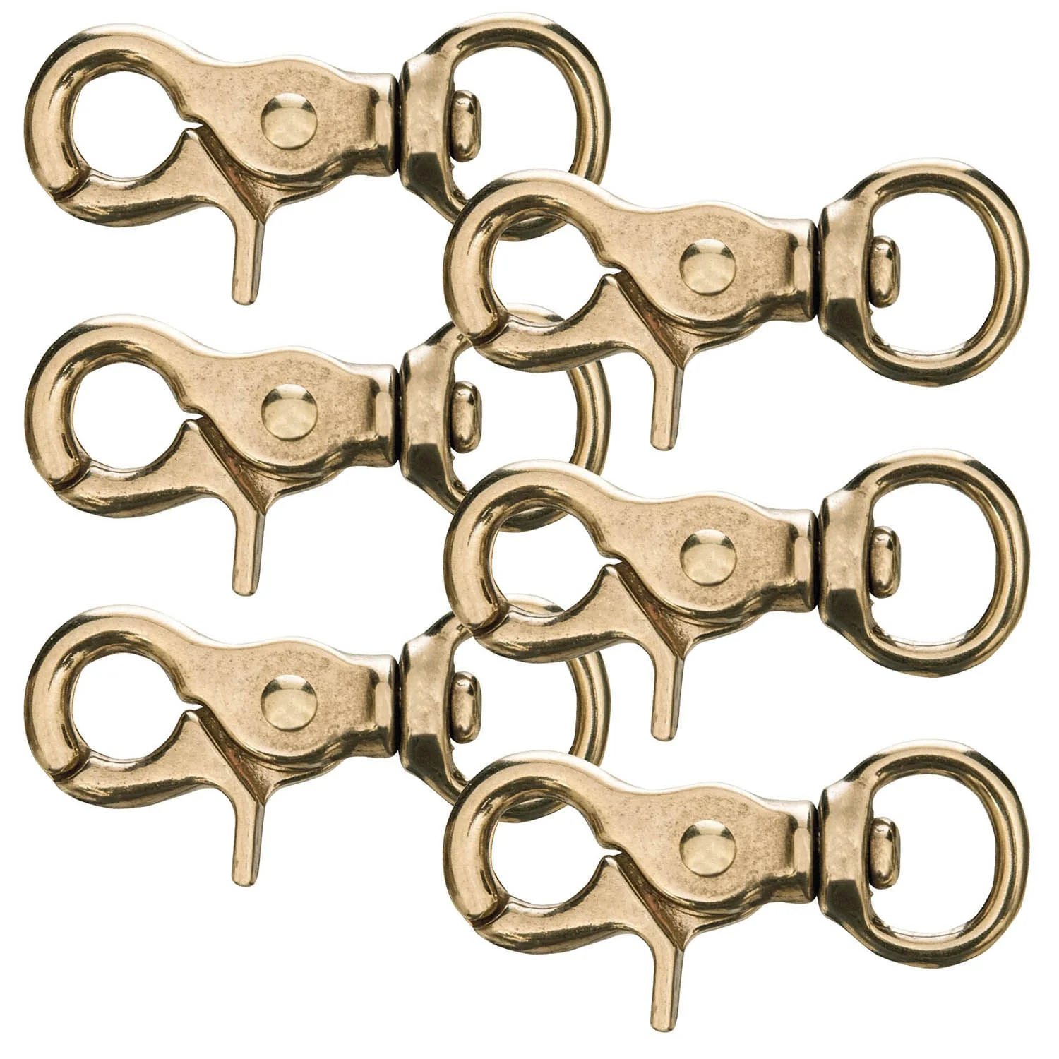 Jeffers Solid Brass Trigger Snap with Round Swivel Eye, 5/8" x 2-3/4" - Image 5