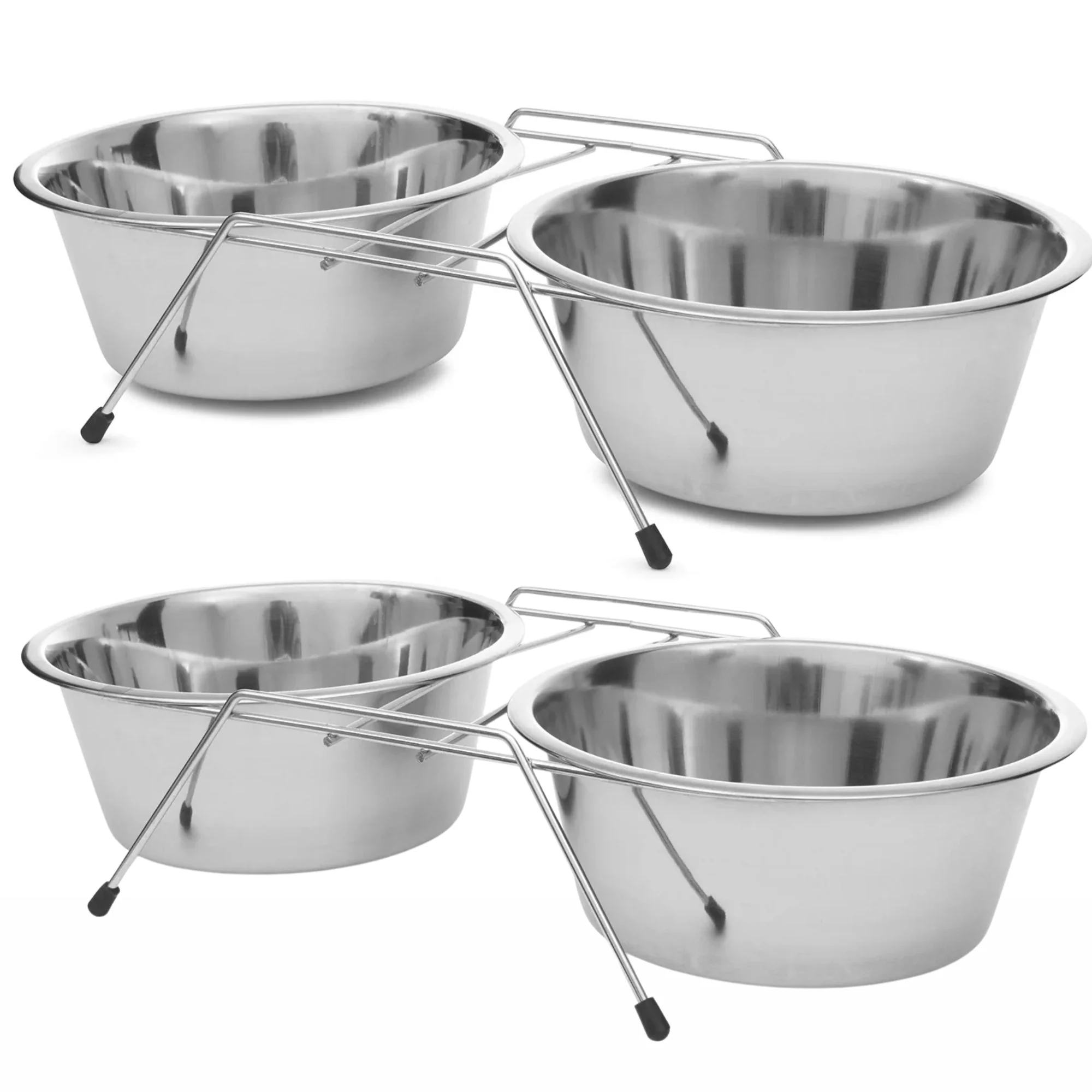 Jeffers Low Profile Stainless Steel Double Diner Pet Bowls - Image 6