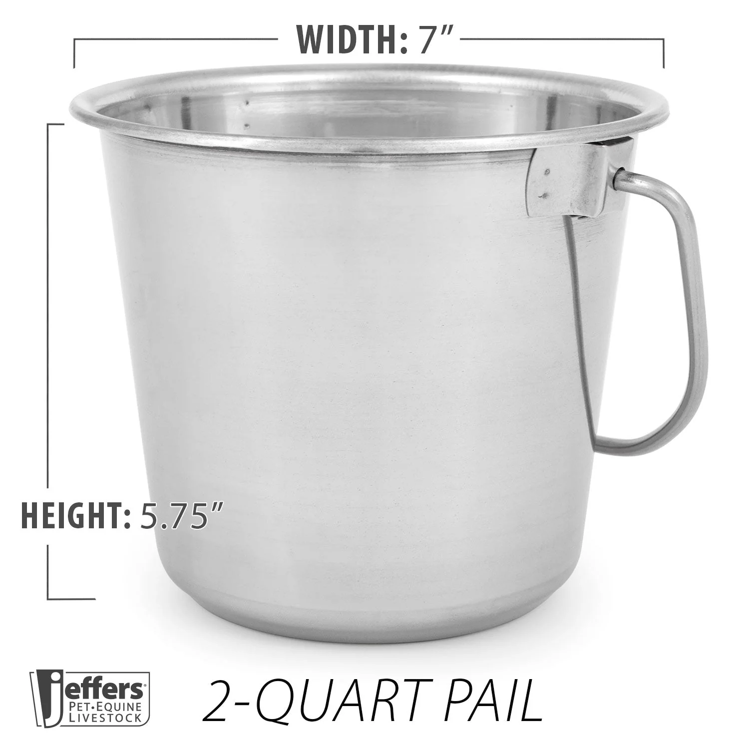 Jeffers Multi-Purpose Stainless Steel Pails with Handle - Image 4