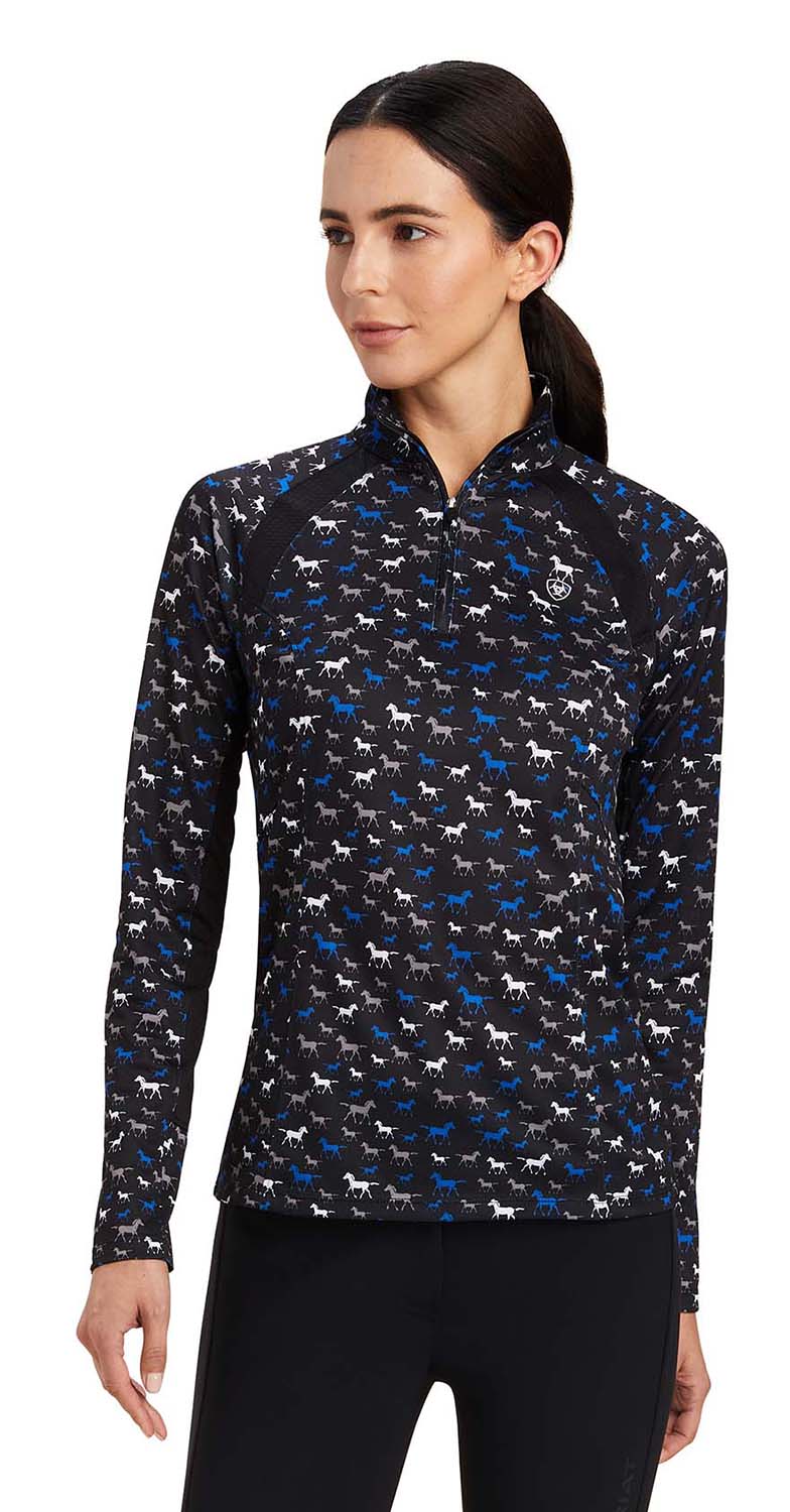 Ariat Womens Sunstopper 2.0 1/4 Zip Long Sleeve Baselayer - Image 5