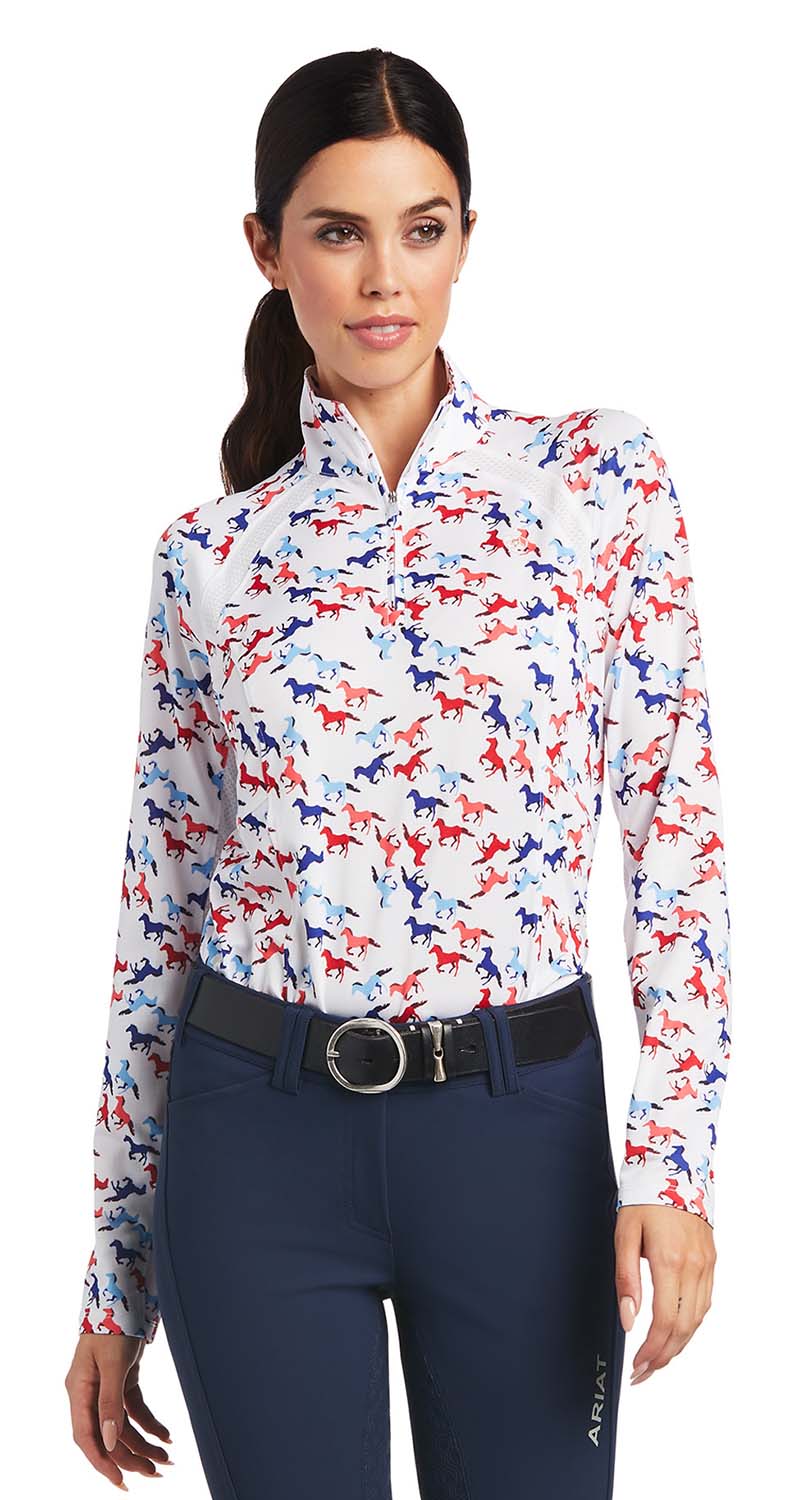 Ariat Womens Sunstopper 2.0 1/4 Zip Long Sleeve Baselayer - Image 8