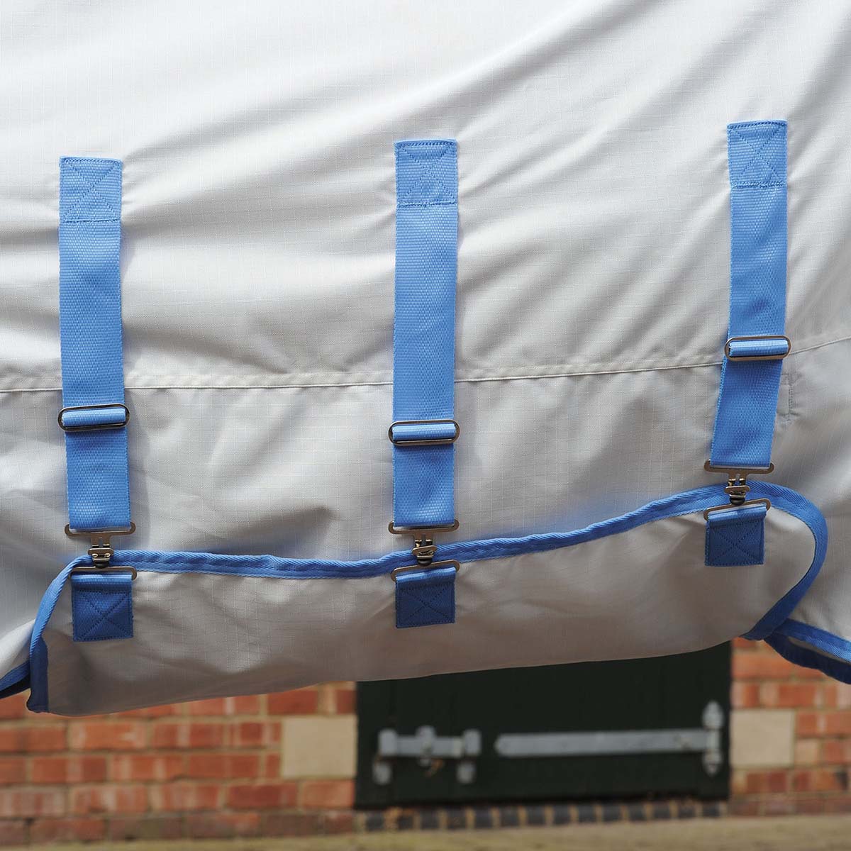 Sweet Itch Shield Combo Neck Horse Fly Sheet, White/Blue - Image 12