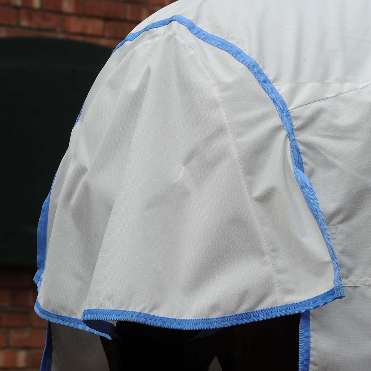 Sweet Itch Shield Combo Neck Horse Fly Sheet, White/Blue - Image 13