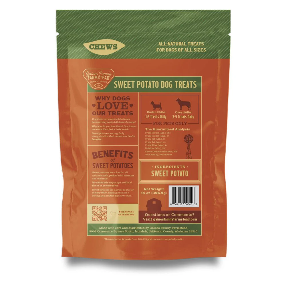 Sweet Potato Dog Chews – All Natural, Single Ingredient, Grain Free Treats for Dogs of All Sizes - Image 3