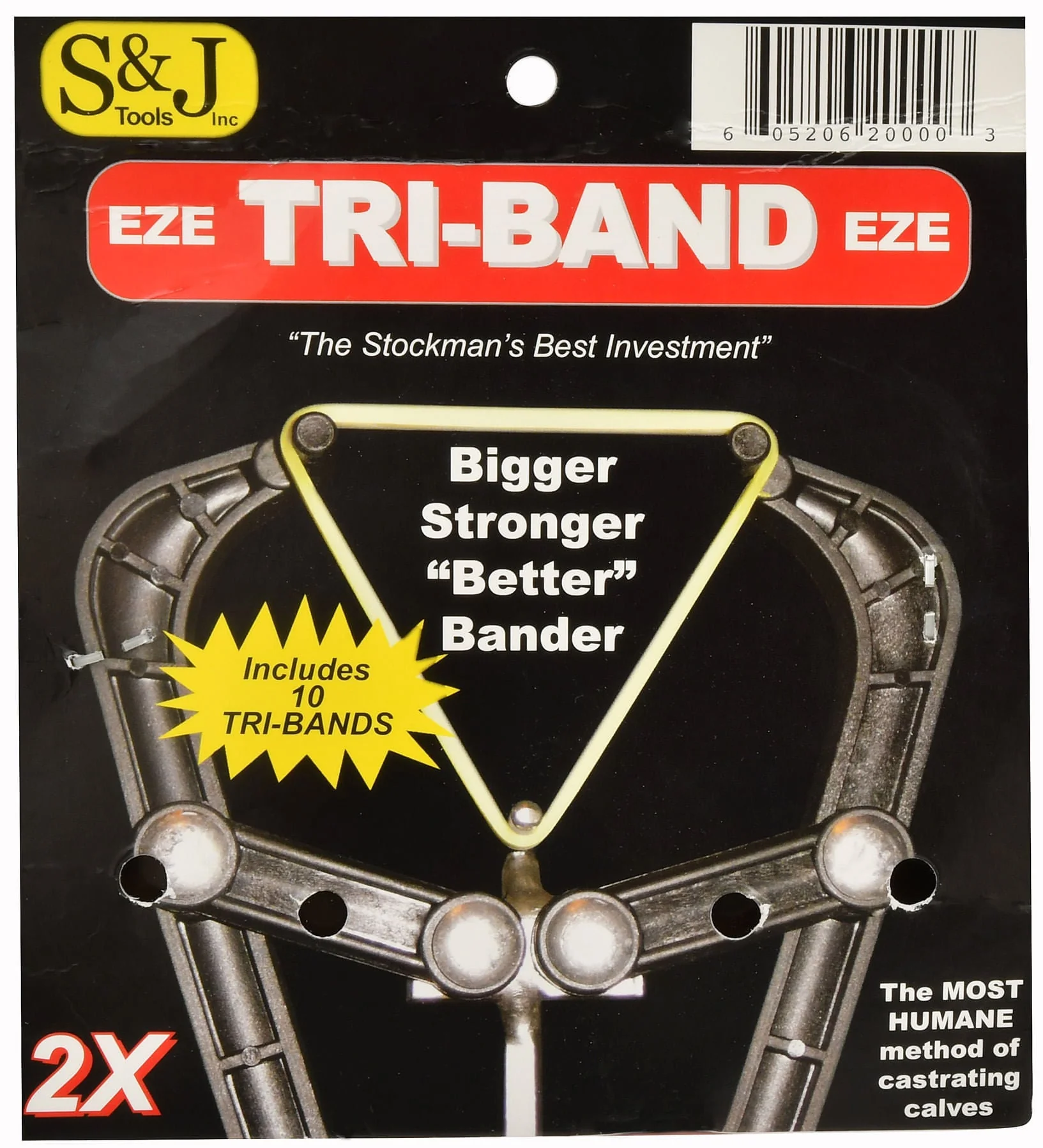 Tri-Band Bander – Bloodless Castration Tool for Bull Calves with Durable Latex Bands - Image 2