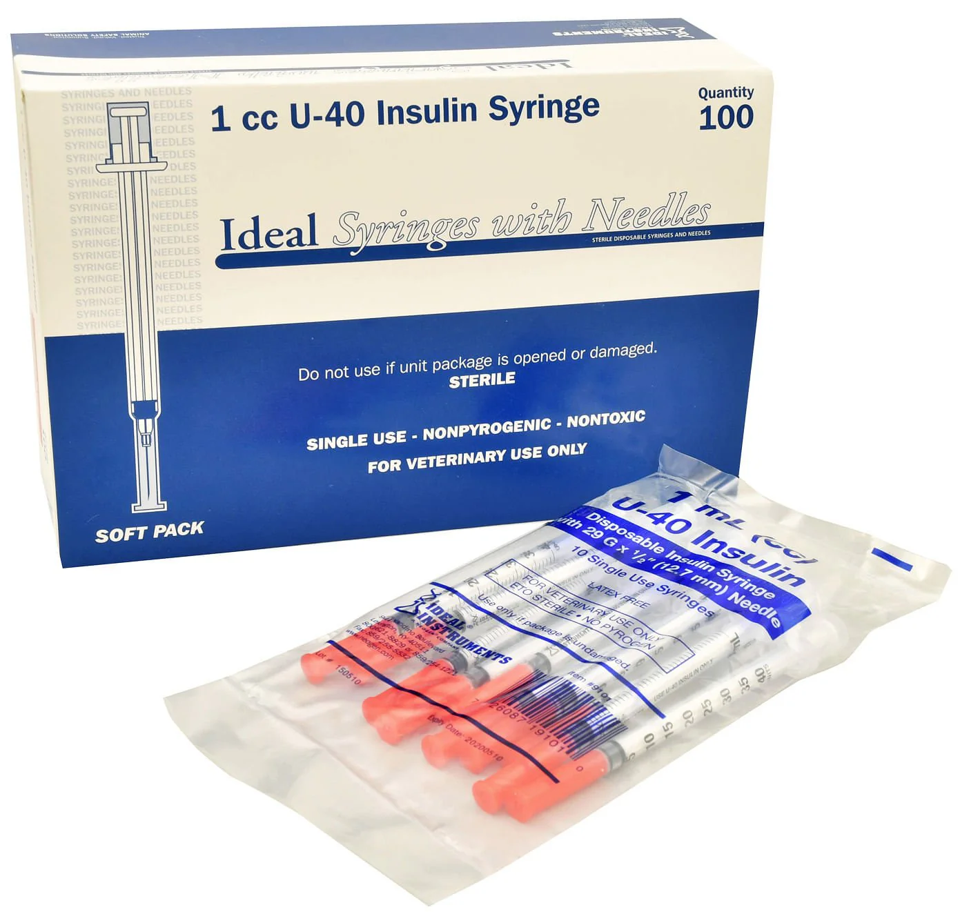 U-40 Syringes with 29G x 1/2" Needles, Box of 100 - Image 7