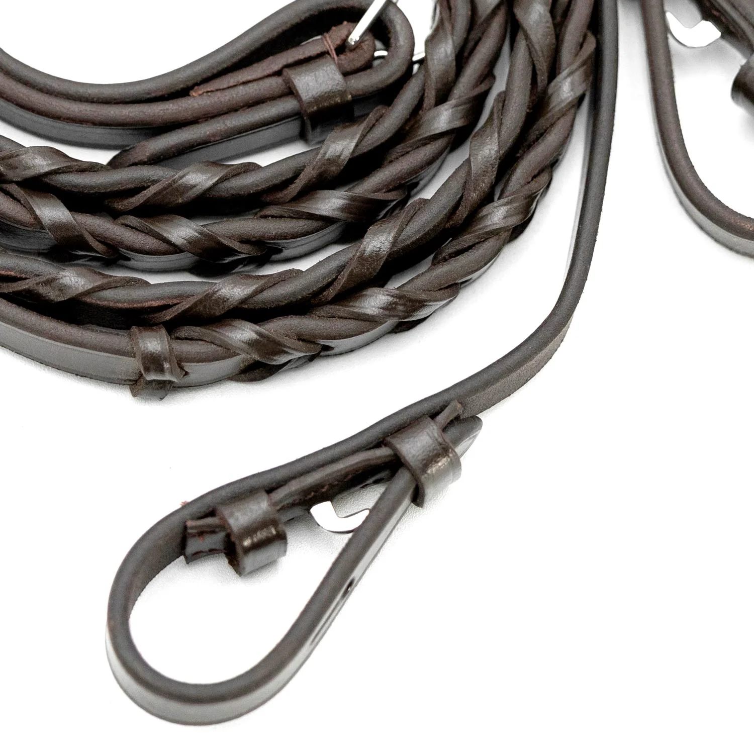 Jeffers Uniquely English Leather Laced Reins, Havana - Image 8