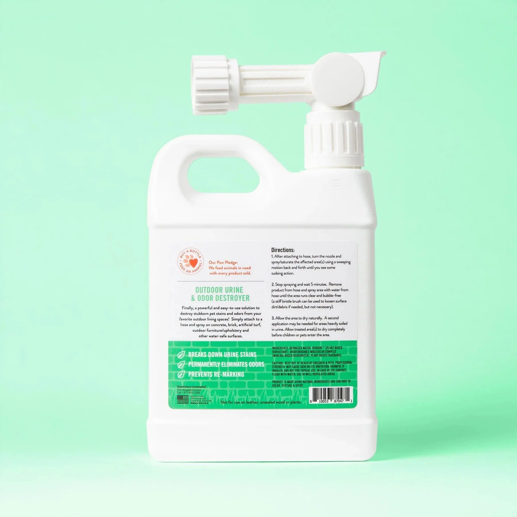 Skout's Honor Urine & Odor Destroyer, Concrete & Turf, 32 oz - Image 2