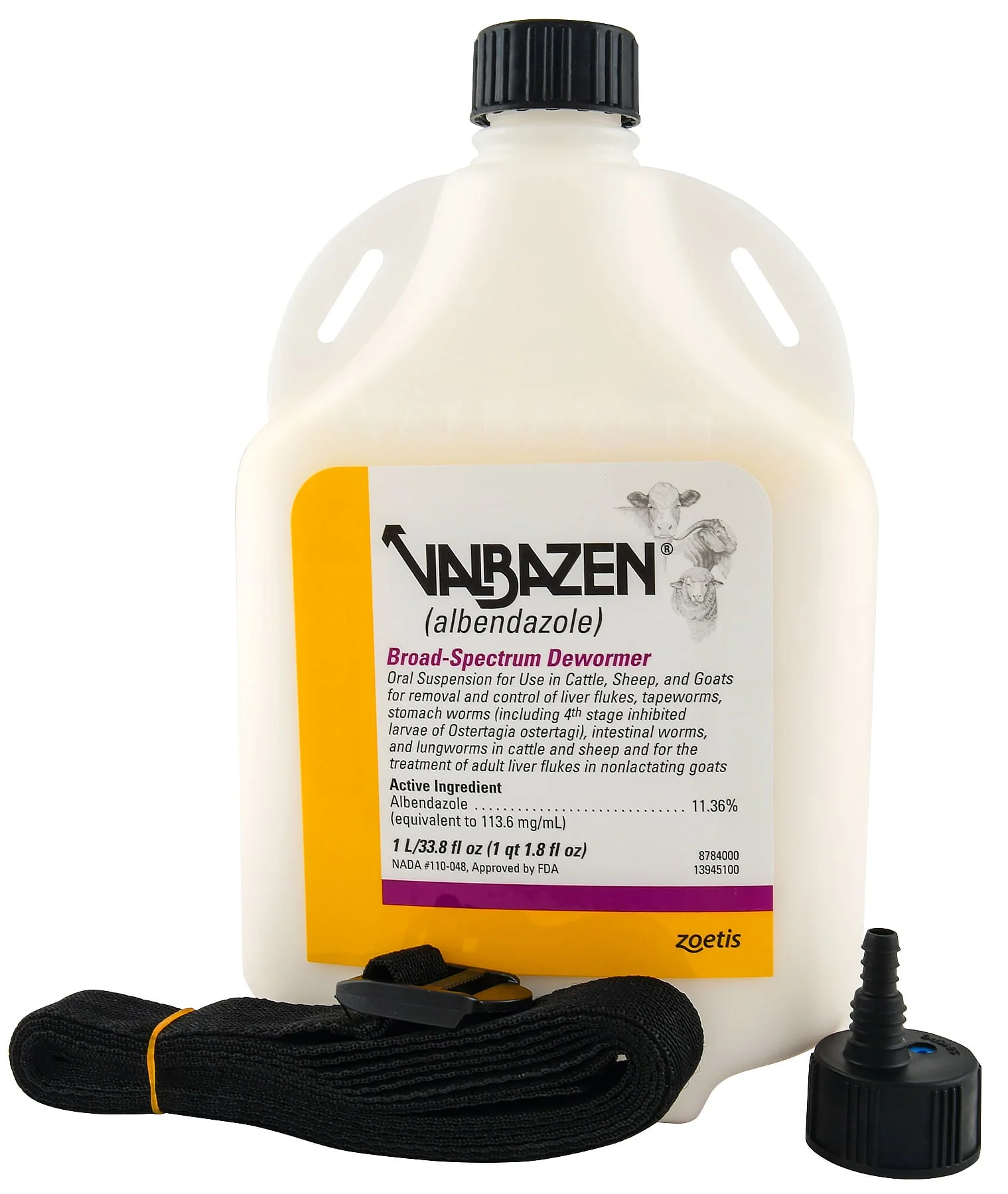Valbazen Broad Spectrum Oral Dewormer 11.36% Albendazole for Cattle, Sheep & Goats - Image 2