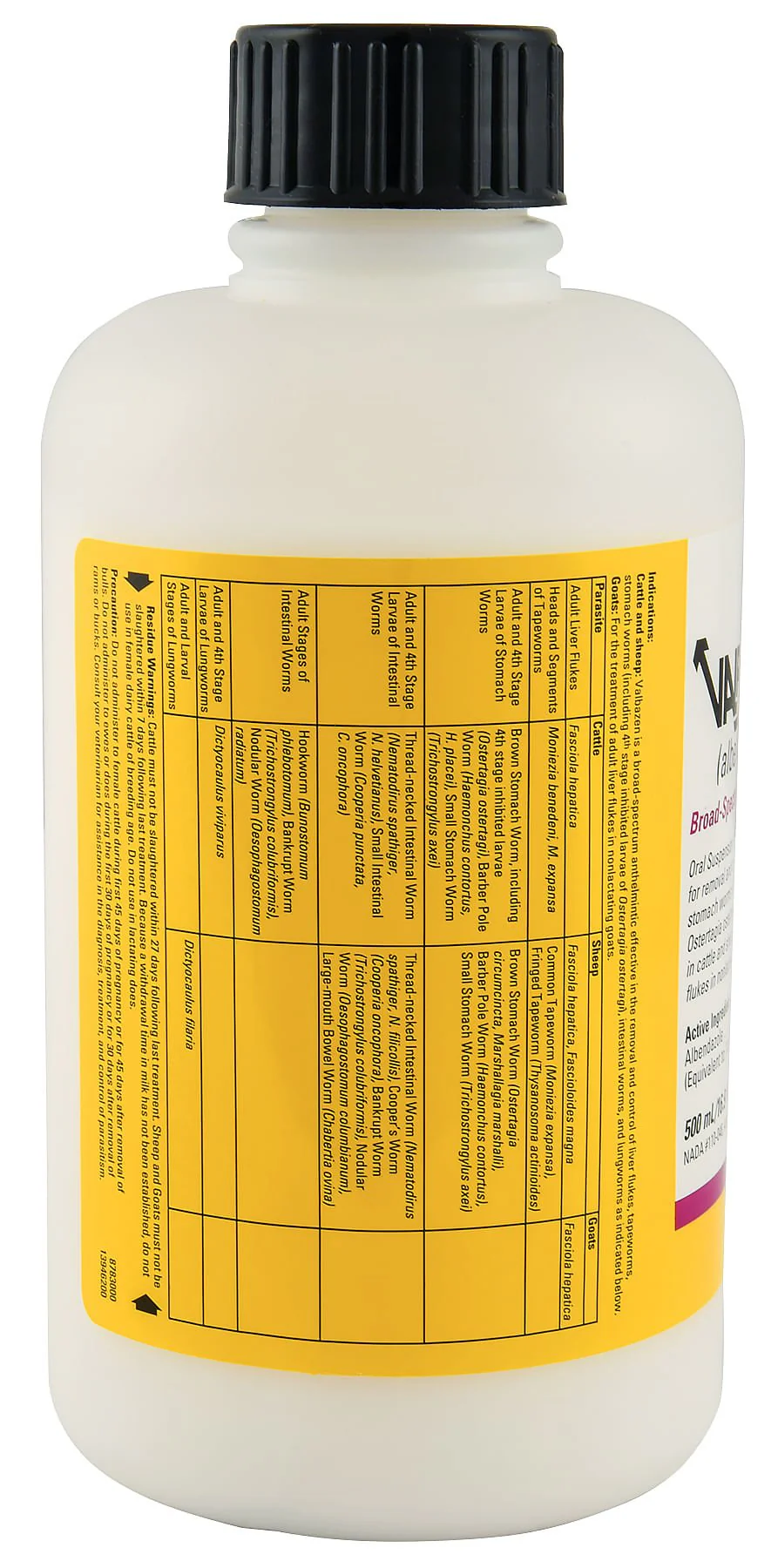 Valbazen Broad Spectrum Oral Dewormer 11.36% Albendazole for Cattle, Sheep & Goats - Image 3