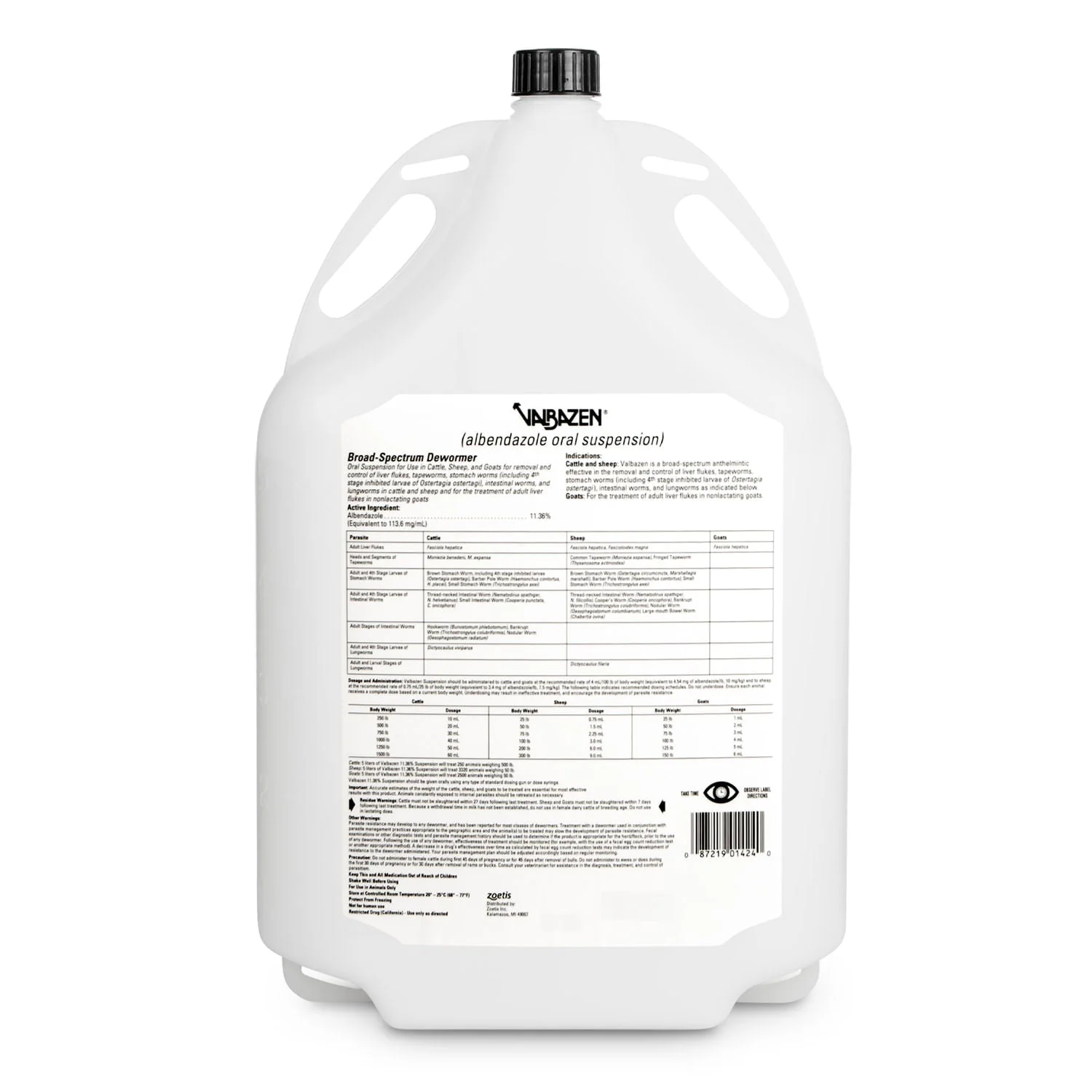 Valbazen Broad Spectrum Oral Dewormer 11.36% Albendazole for Cattle, Sheep & Goats - Image 7