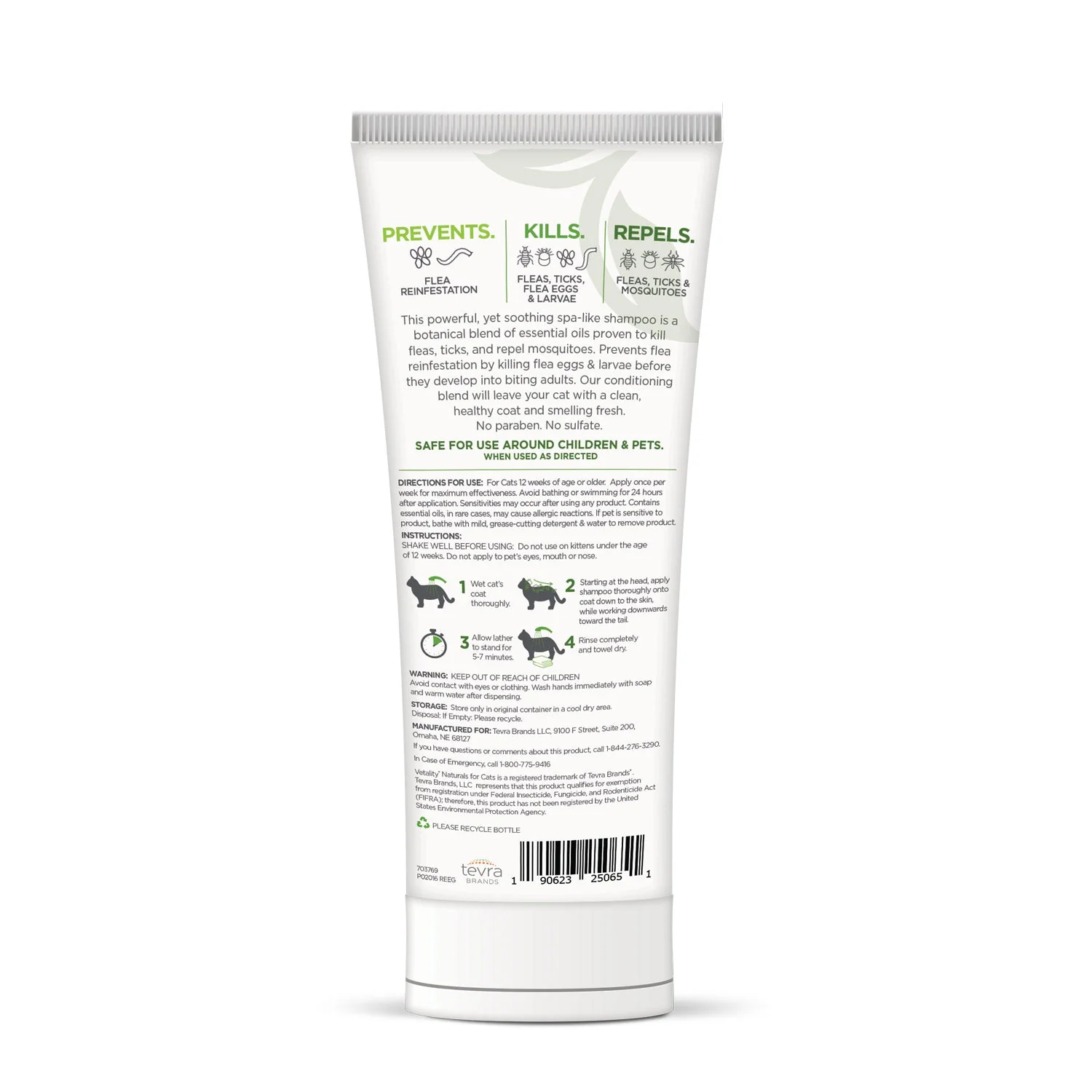 Vetality Naturals Flea & Tick Conditioning Shampoo for Cats & Kittens - Image 2