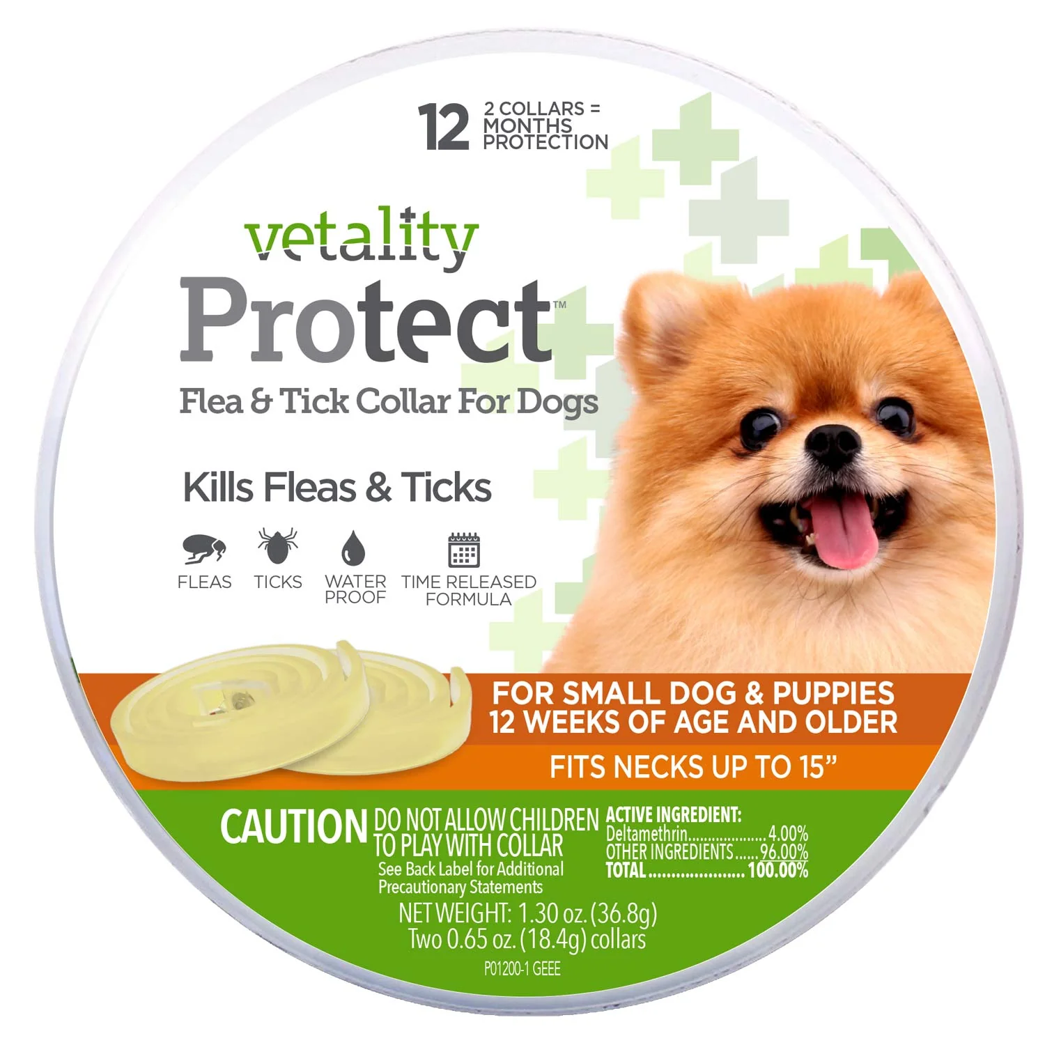 Vetality Protect Flea & Tick Collar for Dogs, 2 Pack