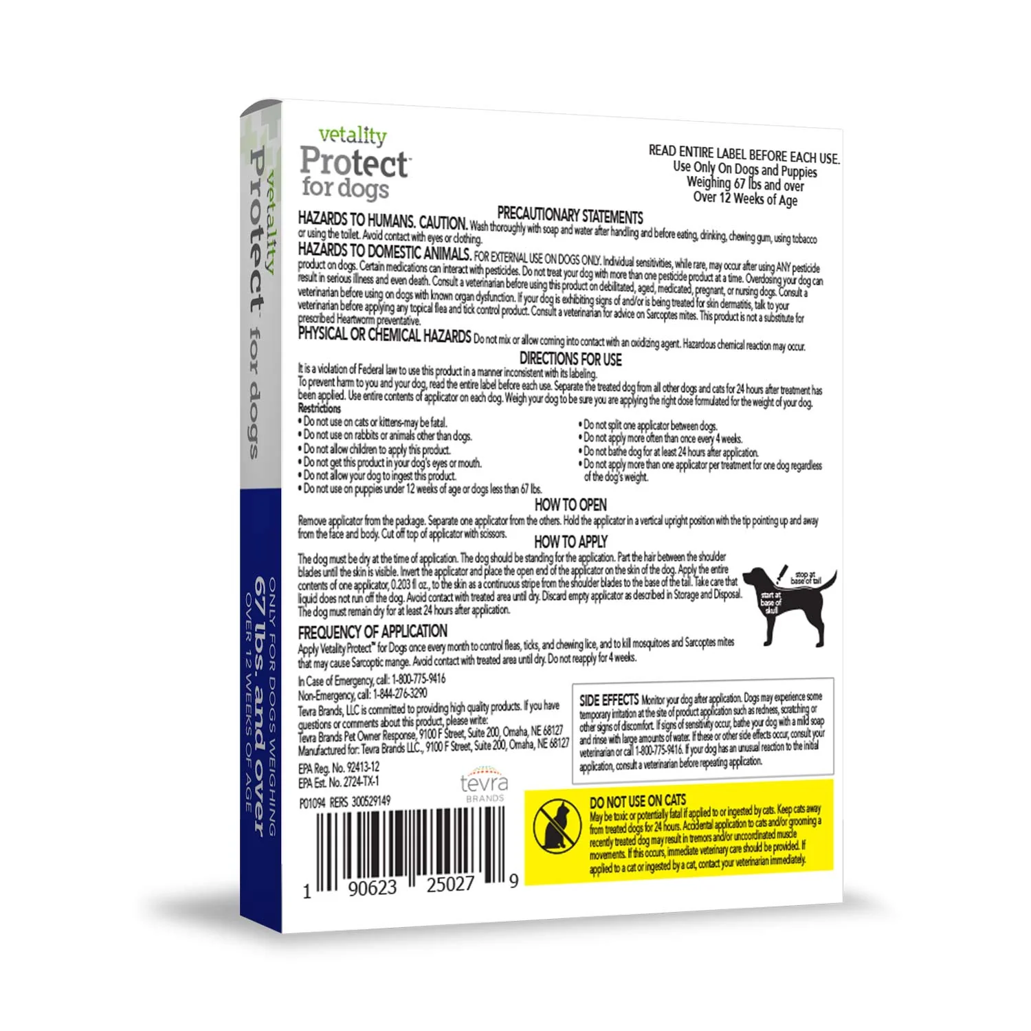 Vetality Protect Flea & Tick Monthly Topical for Dogs, 3 pk - Image 9