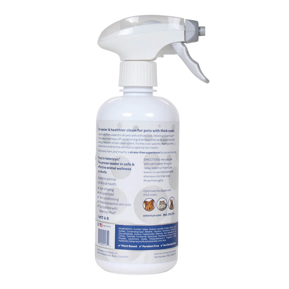 Vetericyn FoamCare High Density Thick Coats Shampoo Spray, 16 oz - Image 3
